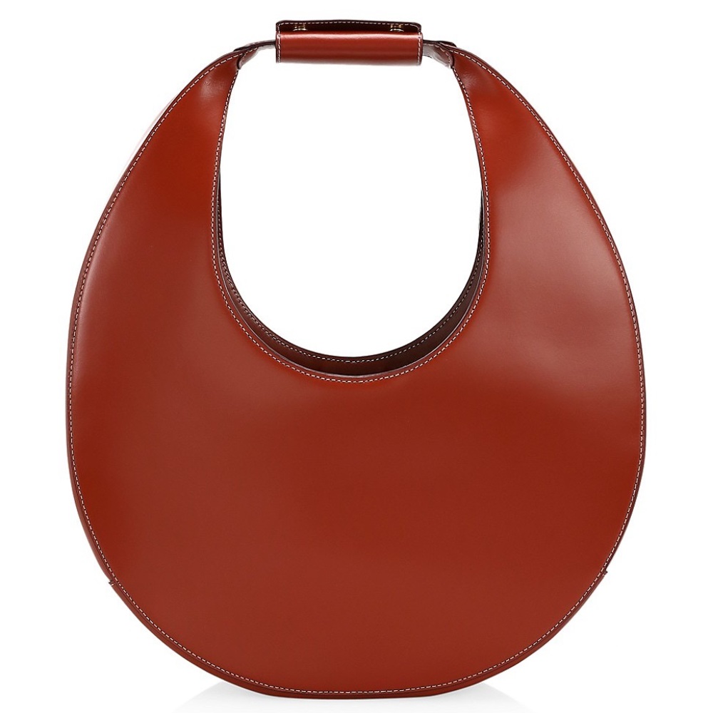 STAUD Large Moon Bag in Cognac - Includes Dust Bag - Picture 4 of 13